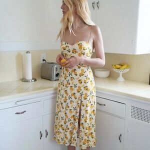 Reformation Juliette dress in lemon print